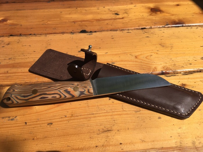 Sheath handmade or teamwork. - My, Sheath, Leather, Needlework without process, Press, Longpost