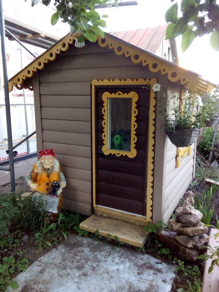 Children's house. - My, Children's house, Toys, Baba Yaga, Flowers, Needlework without process, Longpost