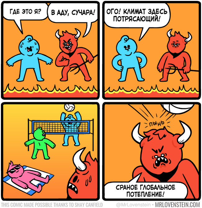 Адский климат - Комиксы, Веб-комикс, Mrlovenstein, Перевод