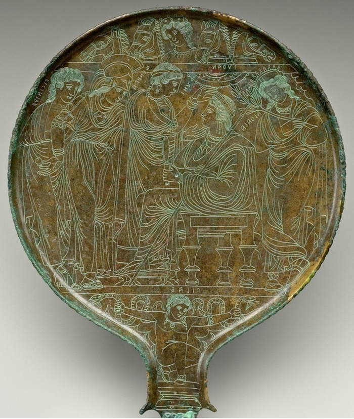 Etruscan bronze mirror, 4th century BC - Mirror, Etruscans, Antiquity, Longpost
