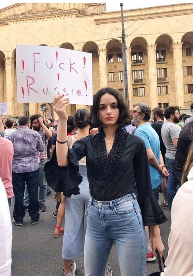 Протест в Грузии Россия, Грузия, Политика, Мат, Zотов