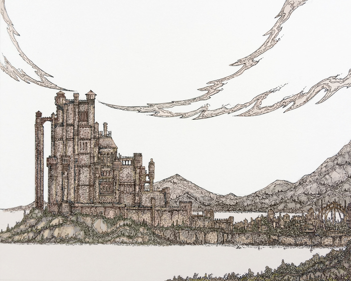 King's Landing - My, Game of Thrones, Westeros, Town, Drawing, Art, , Serials