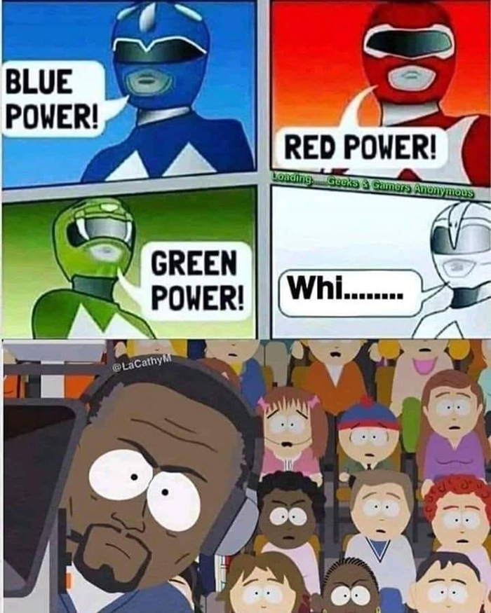 , ? , White power, , Power Rangers