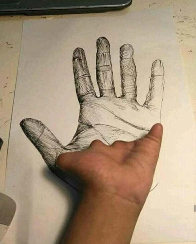 Draw what is not - Reddit, Hand, Drawing, Disabled person