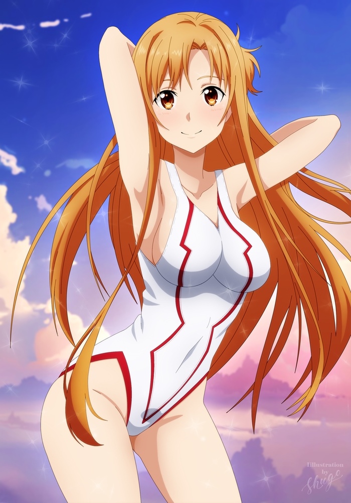 Swimsuit Asuna Anime Art, , Sword Art Online, , Yuuki asuna, , 