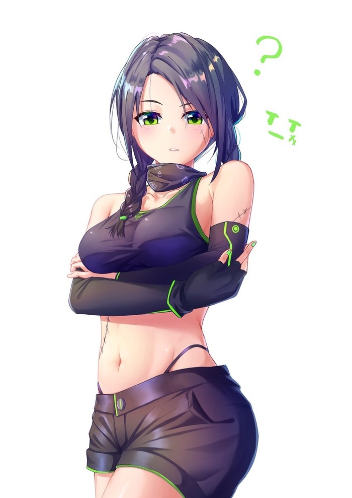 Anime girl crop top