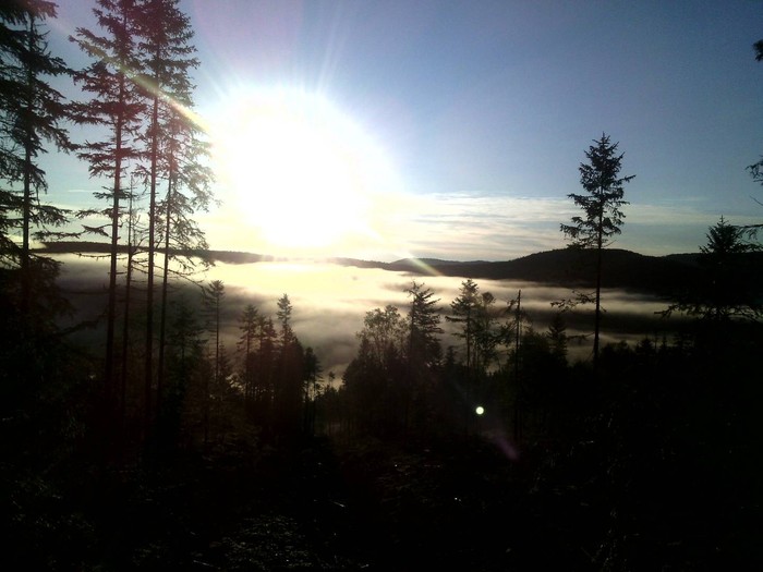 The beginning of a new day on the watch. - My, dawn, Nature, Watch, Дальний Восток, Hills, Fog