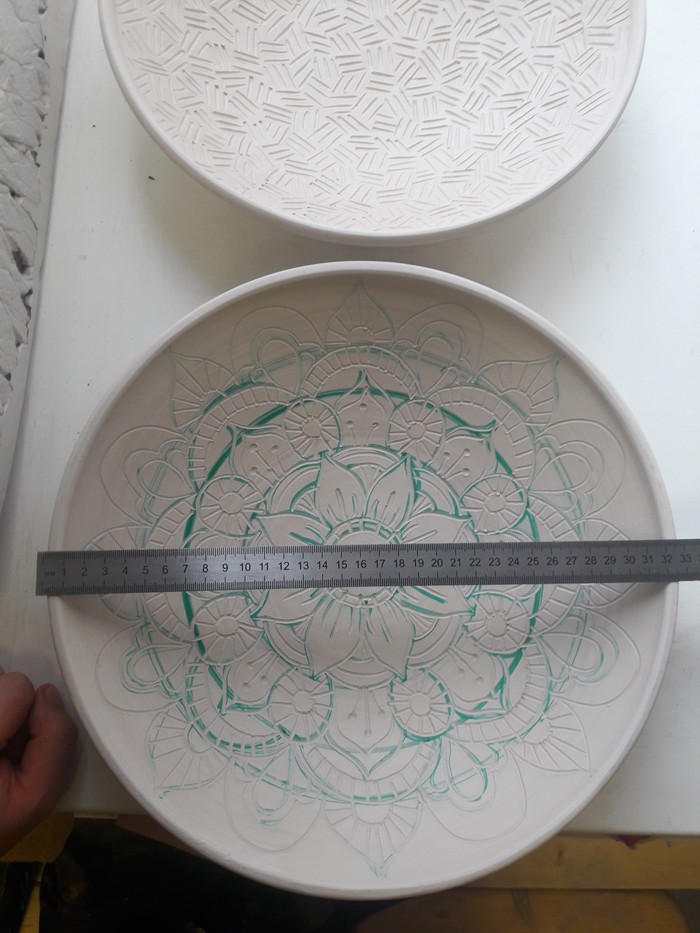 Plate for pilaf - My, Potter, Pottery, Clay, With your own hands, Ceramics, , Handmade, Longpost