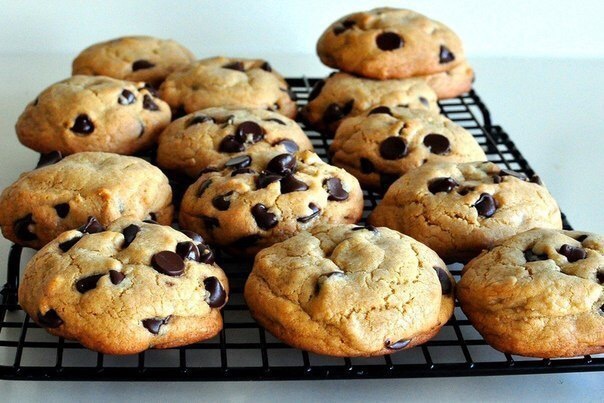 Cookies with chocolate. - My, Food, Recipe, Cooking, Chocolate, Cookies