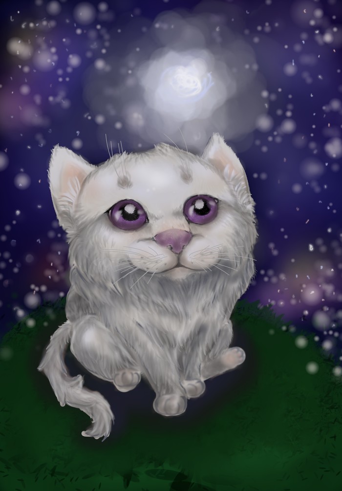 Cat - My, Drawing, Graphics tablet, cat