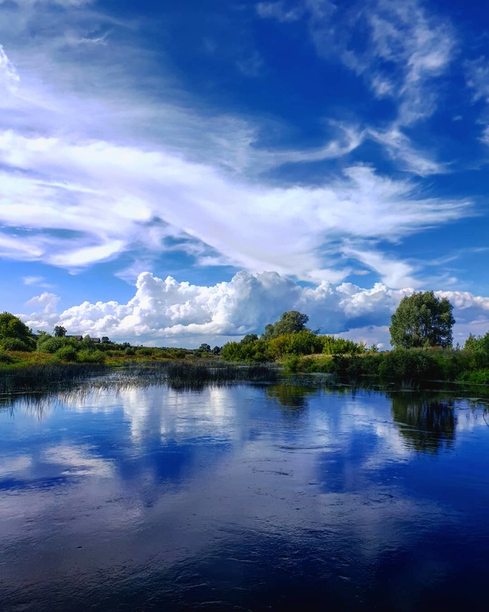 Piana river - My, River, The photo, Sky, Mobile photography