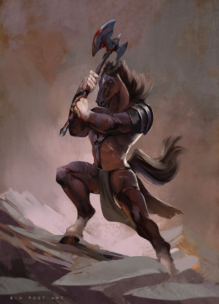 Horsepower - Furry, Furry art, Furry equidae, Furry horse, Furry edge, Gladiator, Sixfoot