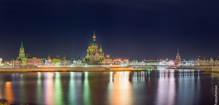 Tsarevokokshaysky Kremlin, Yoshkar-Ola - My, Mari El, Yoshkar-Ola, Sony, Night, Long exposure