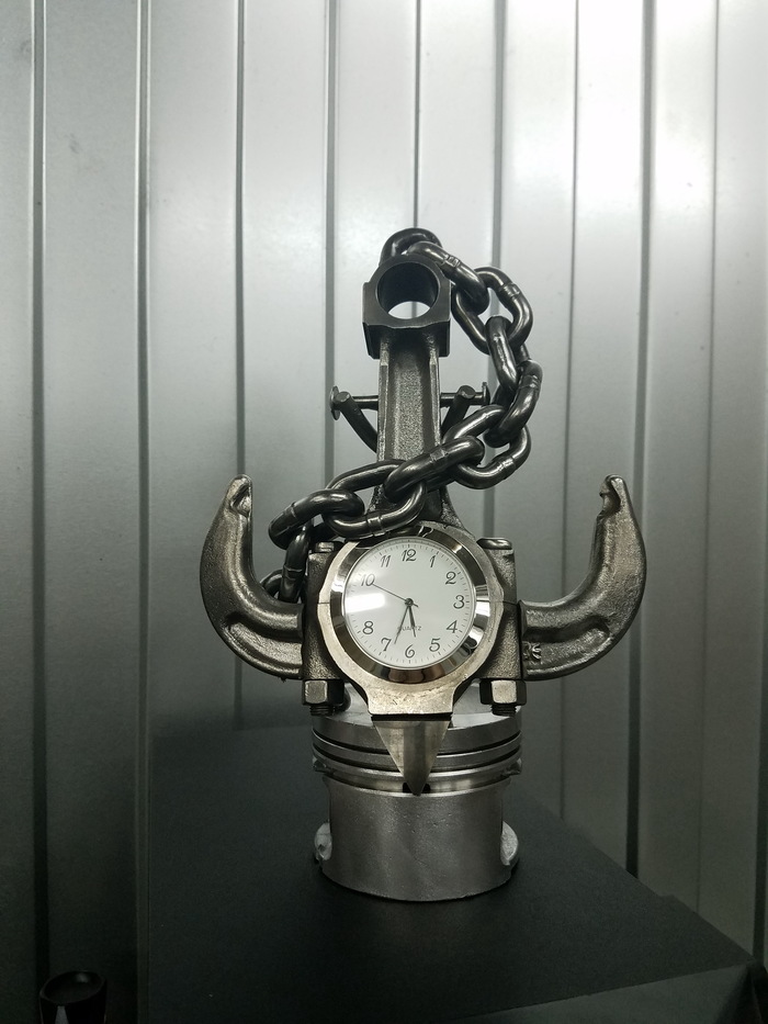 ShPCHZ Connecting rod and piston watch factory. - My, Clock, Welding, Piston, Engine, Needlework with process, Needlework, Longpost