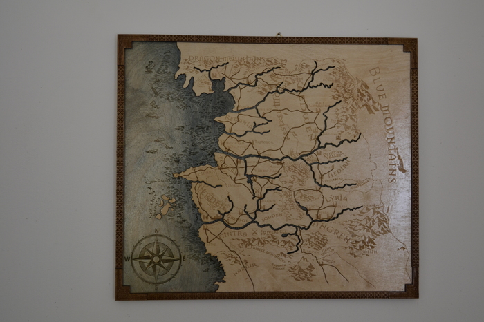 Карта из Фанеры по вселенной The Witcher. Карты, Ведьмак 3: Дикая охота, Лазерная резка, Гравировка, Видео, Длиннопост, Ведьмак