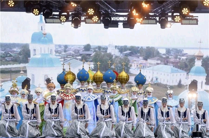 Celebration of the 400th anniversary of Yeniseisk - poppy, Church, Town, Krasnoyarsk region