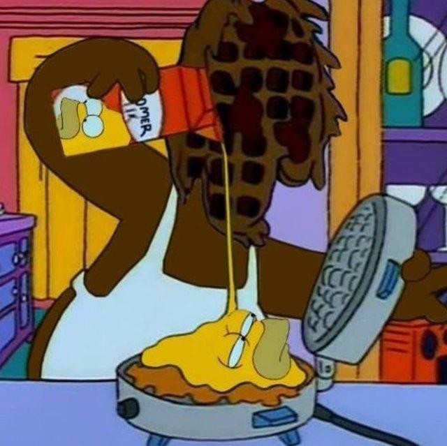 Simpsons for every day [August 23] - The Simpsons, Every day, Waffles, GIF, Longpost, 