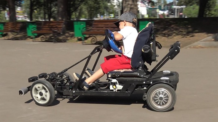 We sew a gyro scooter into an electric car - My, Homemade, Hoverboard, Electric car, Buggy, With your own hands, Video, Longpost