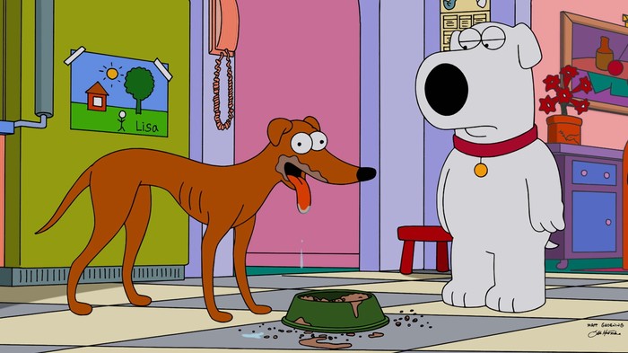 Simpsons for every day [August 26] - The Simpsons, Every day, Dog, Dogs and people, GIF, Longpost, Santa's Little Helper