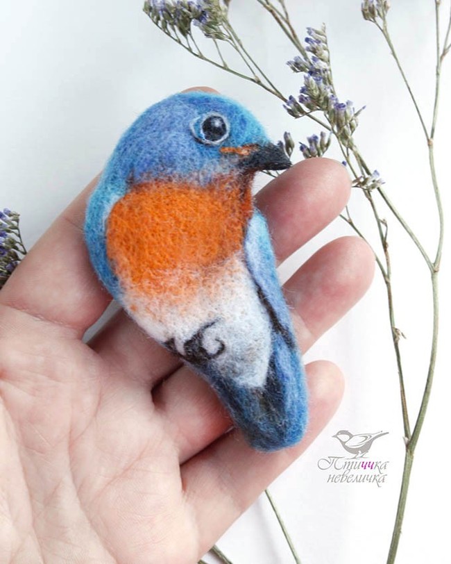 Wool brooch. Dry felting. - My, Dry felting, Creation, Needlework without process, Brooch, Needlework, Decoration, Souvenirs, Longpost