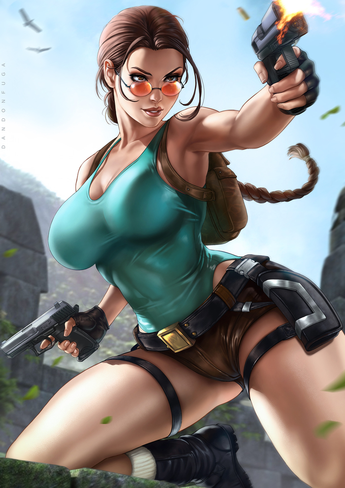 Classic Lara Croft - NSFW, Dandonfuga, Lara Croft, Tomb raider, Games, Art