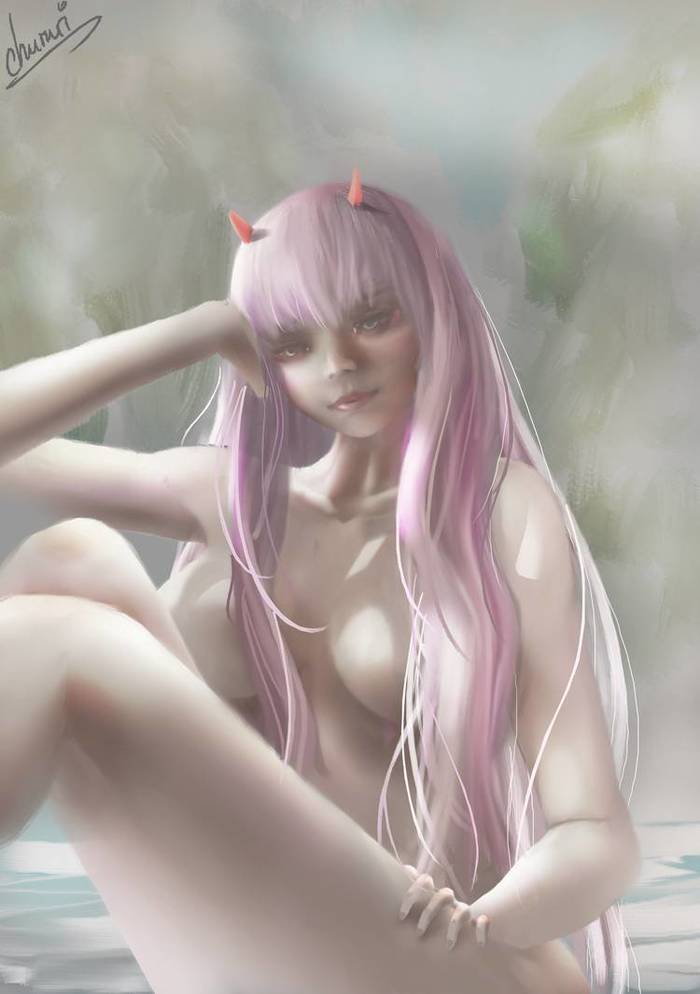 ZeroTwo - NSFW, Deviantart, Drawing, Art, Anime art, Darling in the Franxx, Zero two, Anime, Chururi