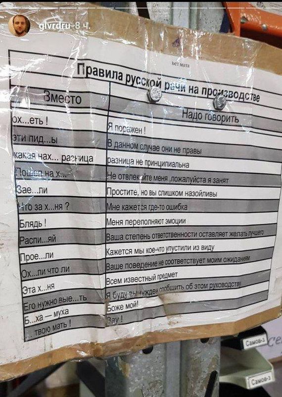 Правила русской речи на производстве | Пикабу