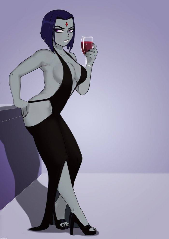 Raven dressed up for a classy date - NSFW, Shadman, DC, Рейвен, Арт, DC Comics