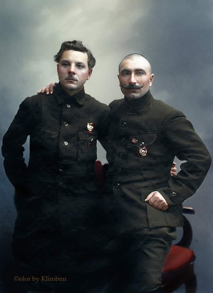 Voroshilov and Budyonny, 1920 - Voroshilov, Budenny, Colorization, Story, Historical photo