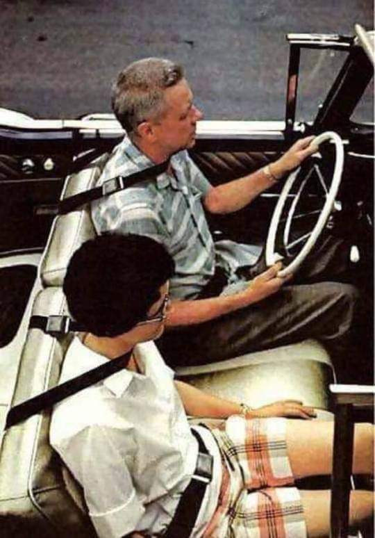 Testing of the first prototype of seat belts for cars. - Auto, Safety belt, Trial, The photo