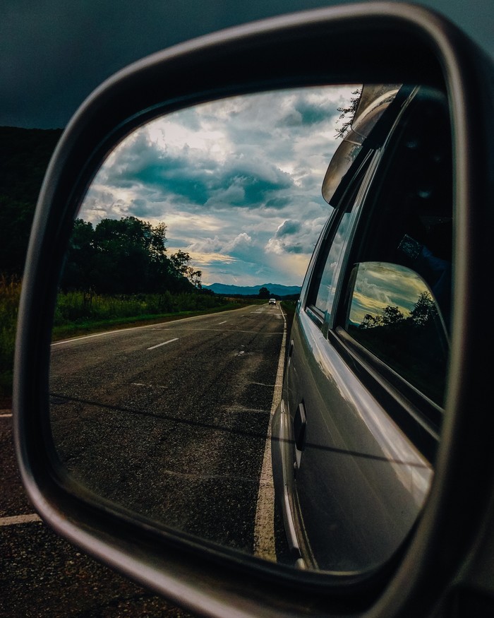 The road as an integral part of our travels - My, Primorsky Krai, Road, Travels, Thinking out loud, Car, Grounding, Sky, Rain, Longpost, Thoughts