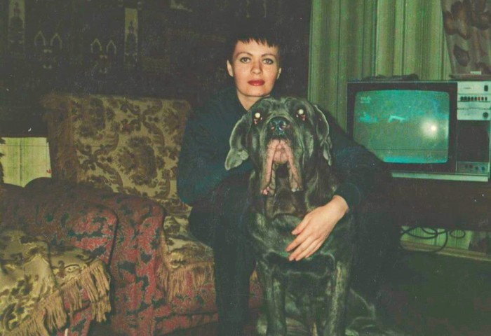1993 год. Я и мой малыш Эйбел Черчиль (мастино-наполетано).