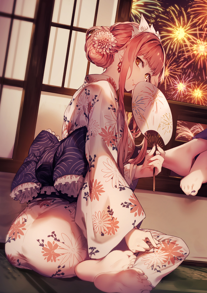 Medb by Genyaky - Аниме, Арт, Anime Art, Игры, Fate, Fate Grand Order, Medb, Юката