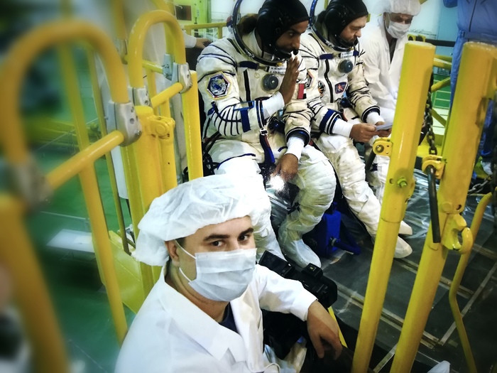 Earth microbes and space people - My, Baikonur, Cosmodrome, Космонавты, Soyuz MS, Photos from work