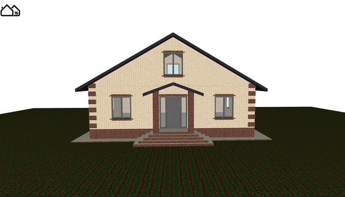 One-storey house 12x12m with three bedrooms - My, Project, Design, Building, Longpost