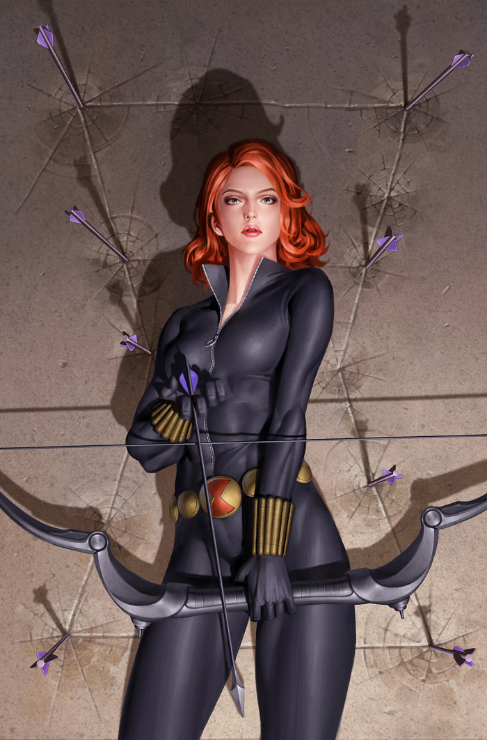 Natasha - Art, Drawing, Black Widow, Marvel, Junggeun Yoon