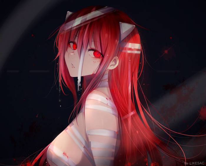 Lucy ~ Elfen Lied - NSFW, DeviantArt, Арт, Рисунок, Аниме, Anime Art, Elfen Lied, Lucy, Likesac, Lucy (Elfen Lied)