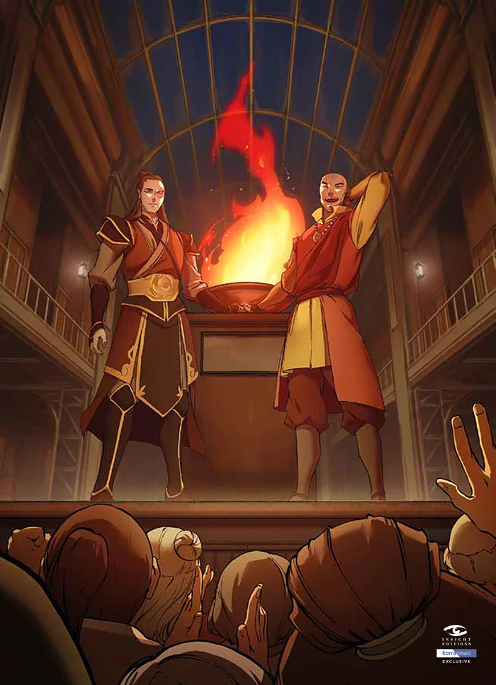 Zuko and Aang from the official guidebook Legacy of the Land of Fire - Avatar: The Legend of Aang, Zuko, , Aang