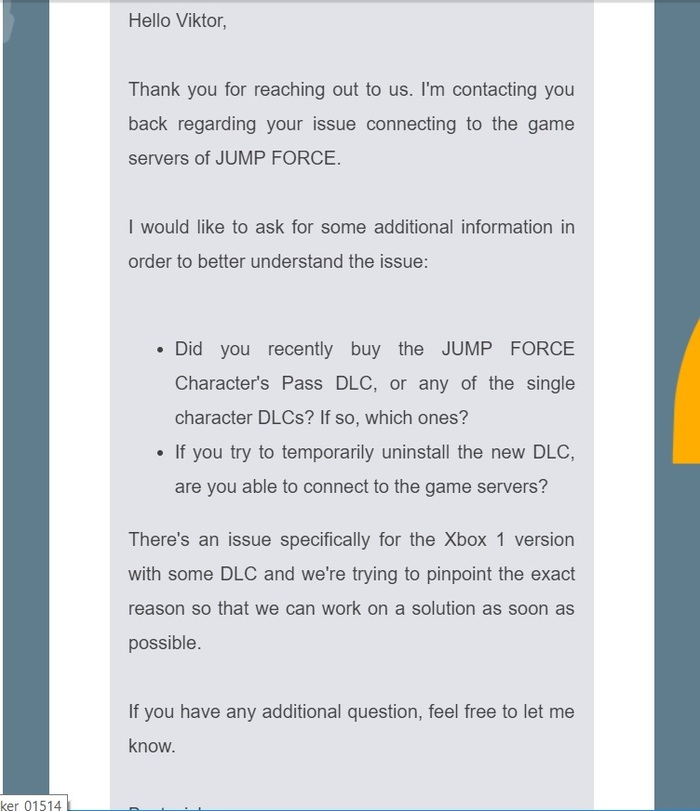 Jump Force - игре не  удалось подключиться к серверу игры - Моё, Bandai Namco, Jump Force, Игры, Консольные игры, Xbox One, Служба поддержки, Sword Art Online, Длиннопост