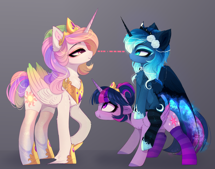    My Little Pony, Princess Luna, Princess Celestia, Twilight Sparkle, Magnaluna, MLP 