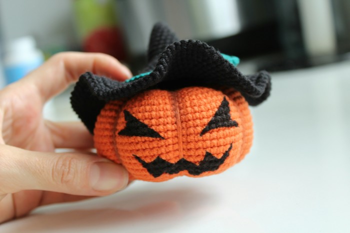 Jack Lantern - My, Needlework without process, Knitted toys, Amigurumi, Halloween pumpkin, jack o lantern, Longpost, 