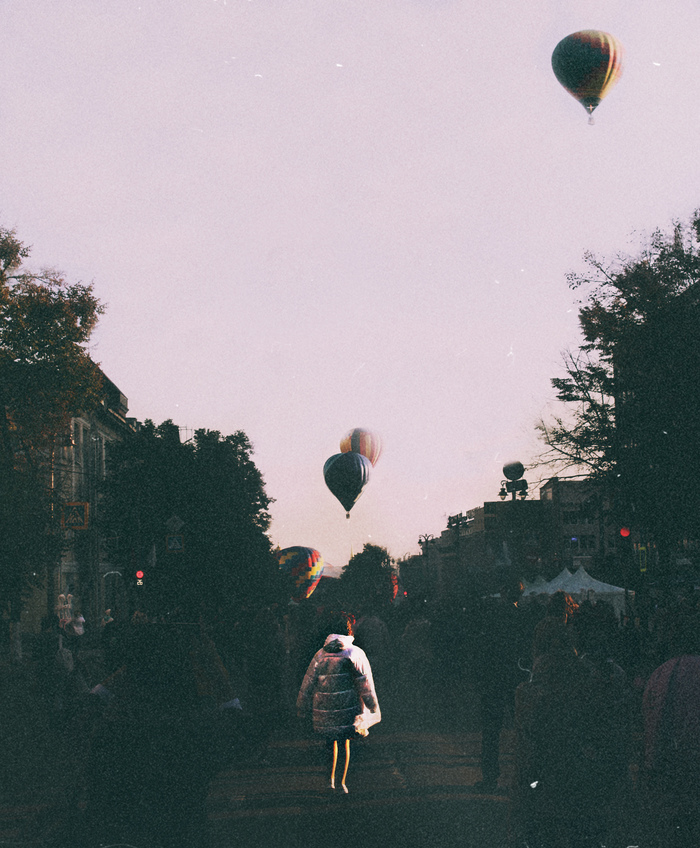 Girl. - My, Kursk, Day of the city, The photo, Girl, Balloon