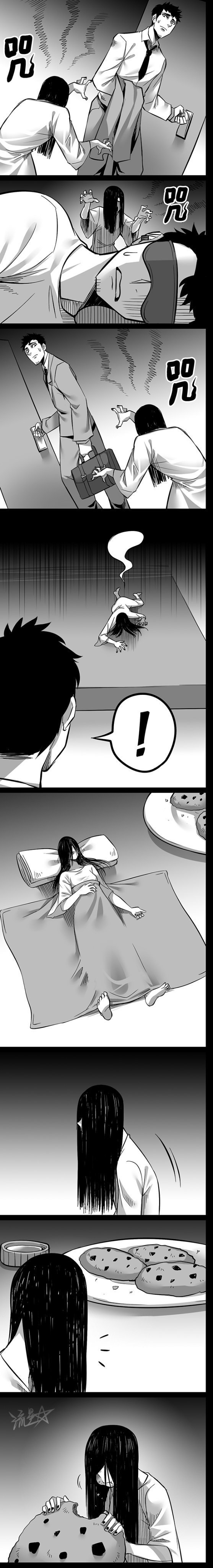 Pocket cute sadako - Anime, Call movie, Manga, Milota, Comics, Longpost, Cnmbwjx, Samara Morgan, Sadako in my home