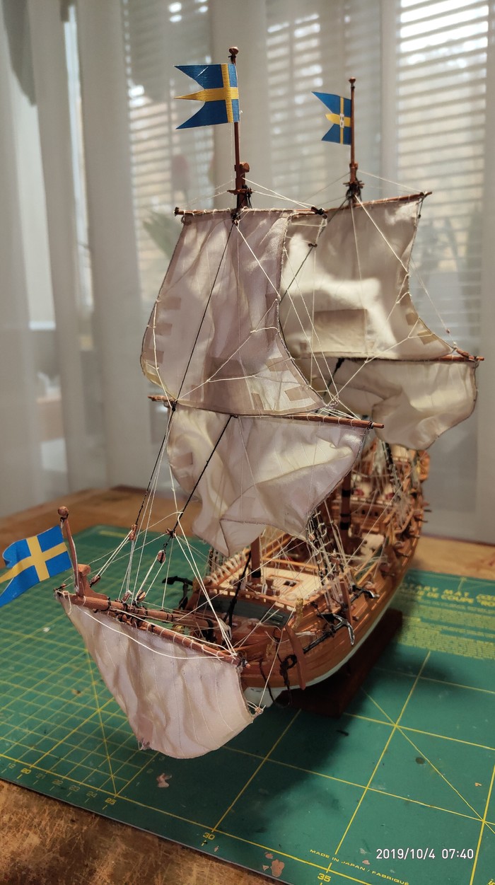 Pinas Papegojan (Parrot). - My, Scale model, Sailboat, Modeling, Longpost