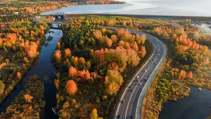 Челябинск. Осень. - Моё, Челябинск, Осень, Квадрокоптер, Фотография, Длиннопост