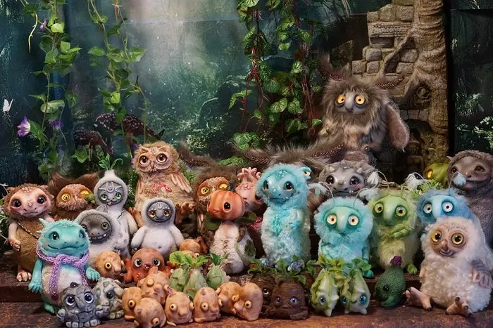 Magical Creatures by Rioky Creatures - Polymer clay, Interesting, Handmade, Pumpkin, Figurine, Longpost, Figurines