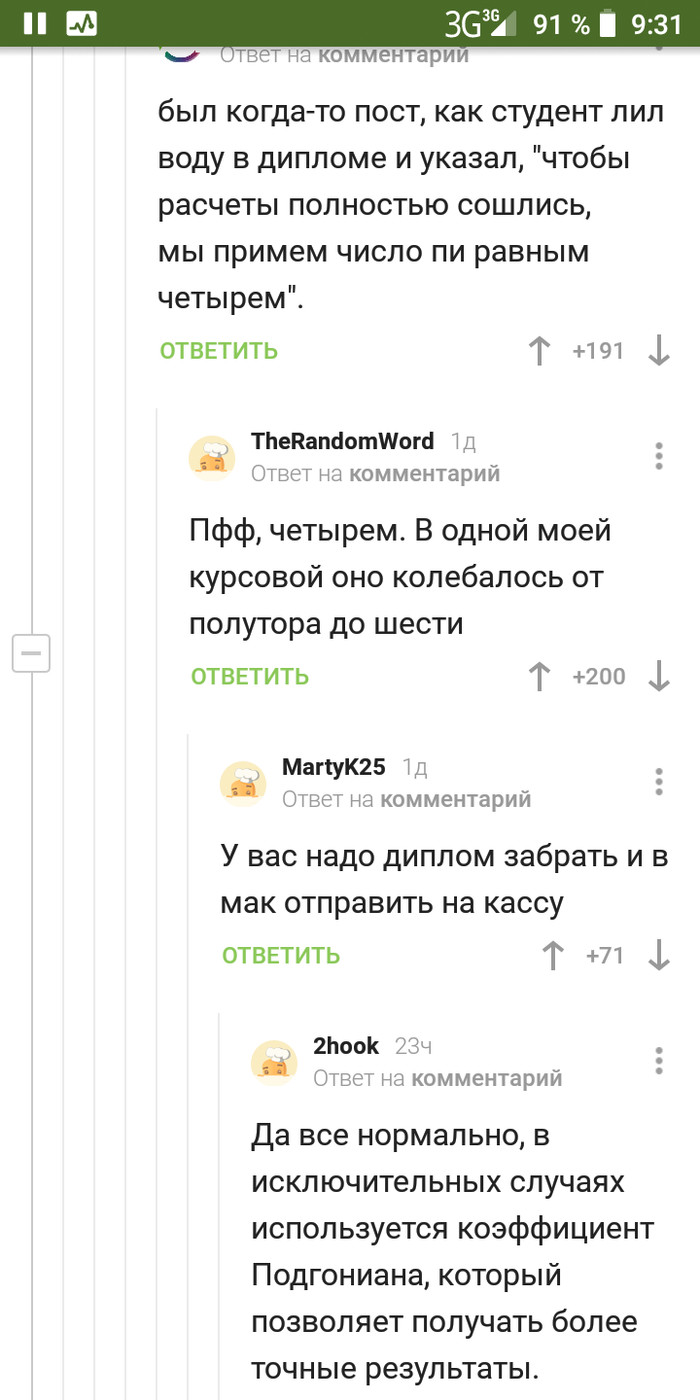 Коофицент Подгониана)