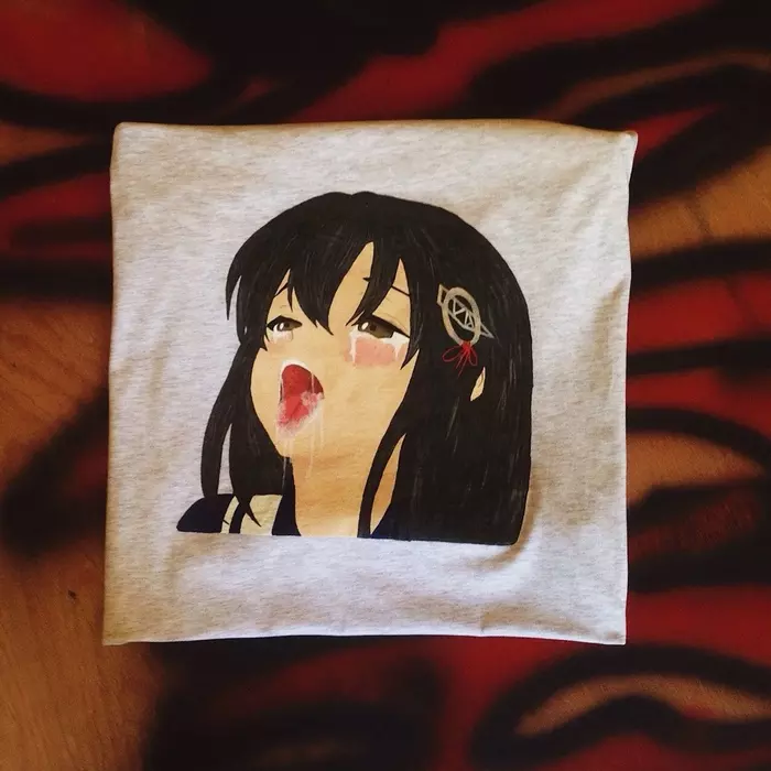 Your girl 2d - ahegao waifu - NSFW, My, Painting on fabric, Anime, Hentai, Ahegao, Hentai mod, Waifu, Handmade, Creation, Longpost