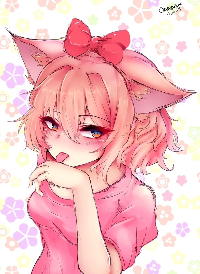 Neko Sayori - Doki Doki Literature Club, Sayori, Anime art, Neko, Visual novel