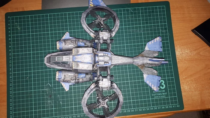 Завёл свою Banshee - Моё, Papercraft, Pepakura, Starcraft, Хобби, Рукоделие без процесса, Своими руками, Бумажный моделизм, Авиация, Длиннопост